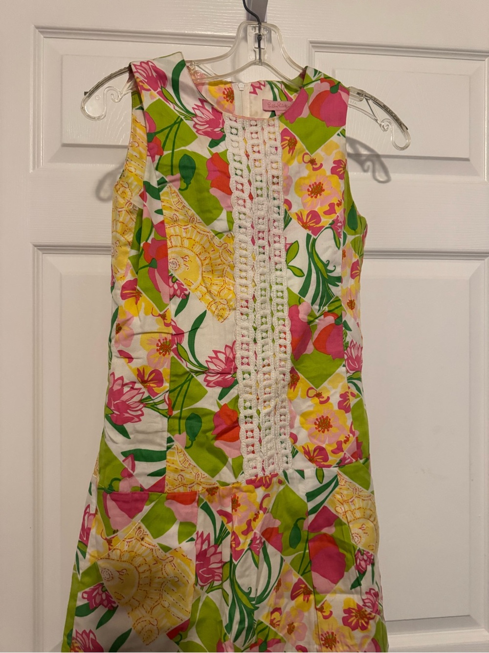 Lilly Pulitzer Girls Floral Sleeveless - Pink & Green size 12
